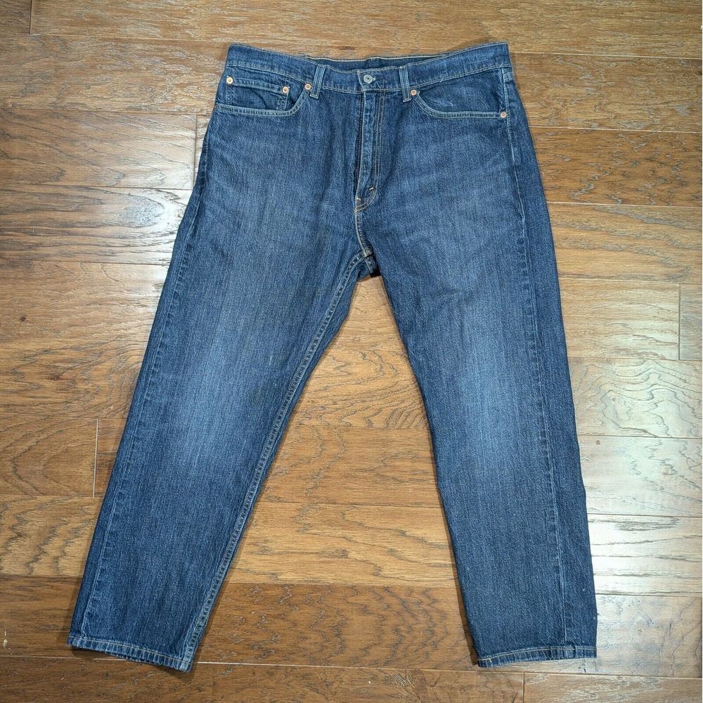 Levi's 505 Men's Jeans Dark Wash Size 36x29‎ (36x27.5) Straight Leg Original Fit